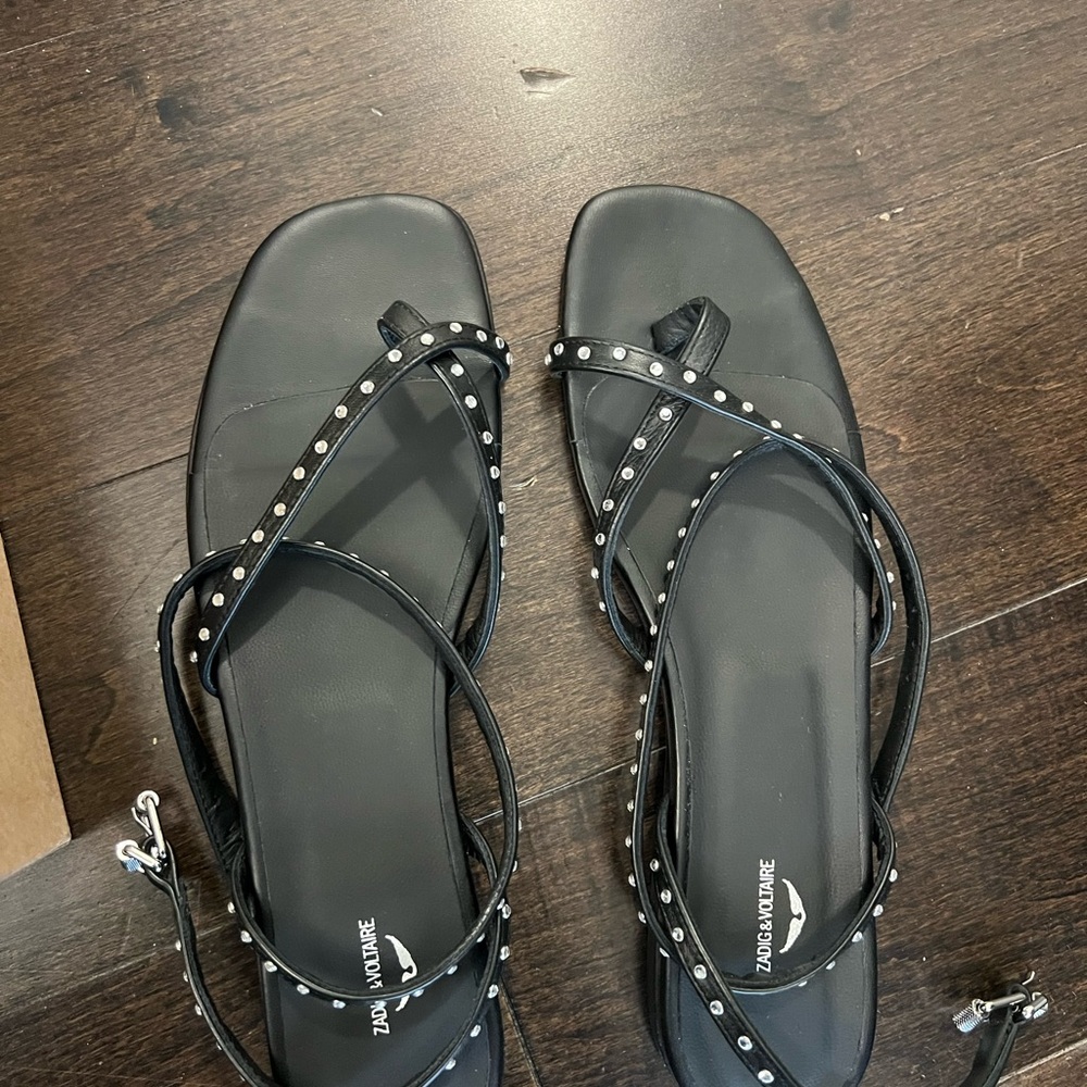 Zadig & Voltaire Black Strappy Sandals